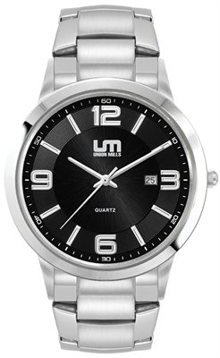 Fontaine Mens Black Face Watch