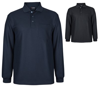 Franz Long Sleeve Waffle Polo Shirt