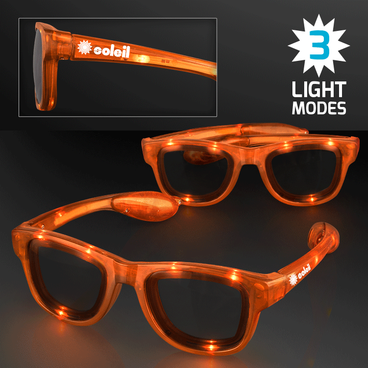 Fun Orange LED Party Glasses
