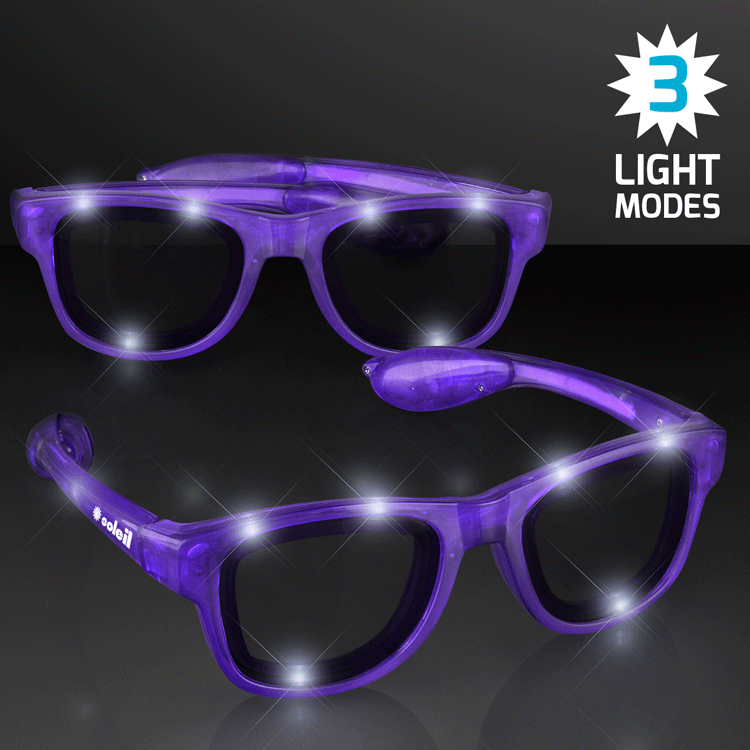 Fun Purple LED Party Glasses