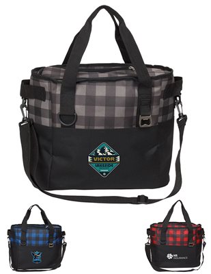 Glasgow Two Tone Plaid Cooler Bag