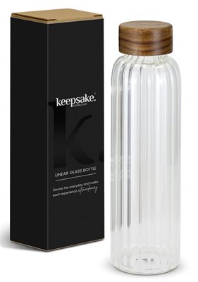 Glass Keepsake Linear Drink Bottle