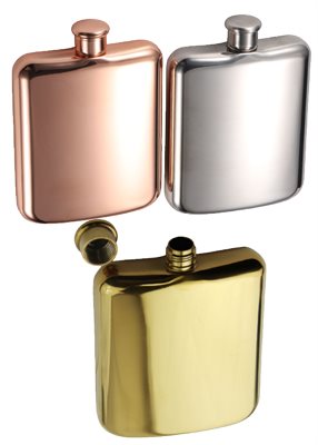 Golden Stainless Steel Hip Flask