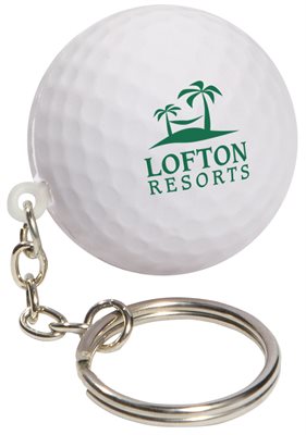 Golf Ball Stress Reliever Keyring