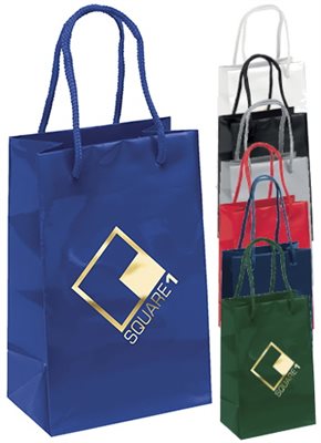 H1C Medium Gloss Boutique Bag With Macrame Handles
