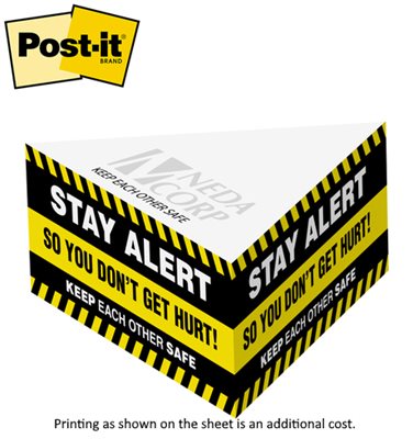 Half Post-it® 3 3/4" x 4" Triangular Cube