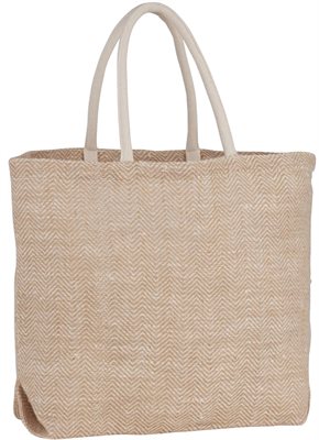 Herringbone Natural Jute Tote Bag