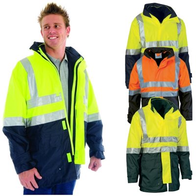 HiVis 4 in 1 Two Tone Breathable Jacket