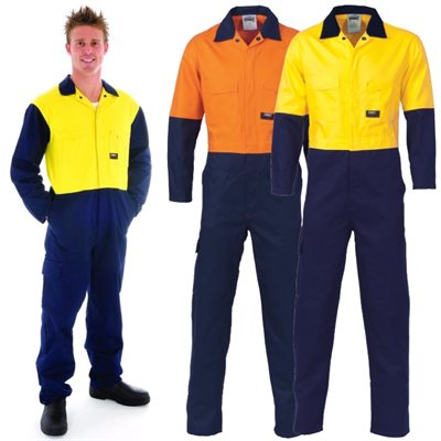 HiVis Cool Breeze Two Tone Light Weight Cotton Coverall