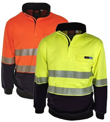 HiVis Half Zip FR HRC2 Day Or Night Jumper