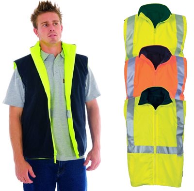HiVis Reversible Safety Vest With Reflective Tape