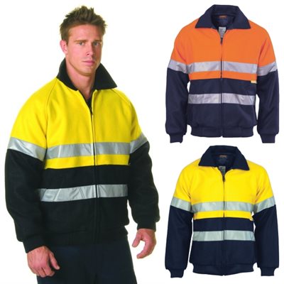 HiVis Two Tone Bluey Jacket With Reflective Tape