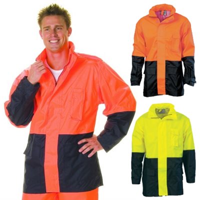 HiVis Two Tone Light Weight Rain Jacket