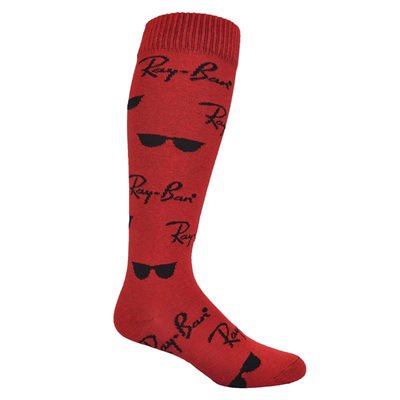 Jacquard Weave Knee High Dress Socks