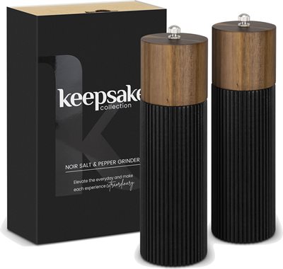 Keepsake 2 Piece Noir Salt and Pepper Grinders