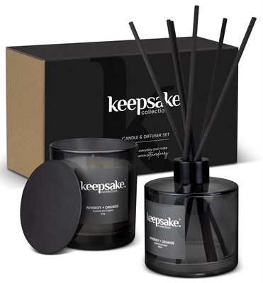 Keepsake Orange & Whiskey Scented Aroma Set