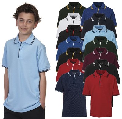 Kids Contrast Polo Shirts 