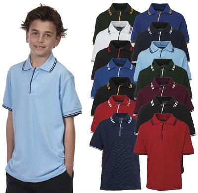 Kids Contrast Polo Shirts