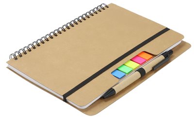 Kraft A5 Notepad With Notes & Flags