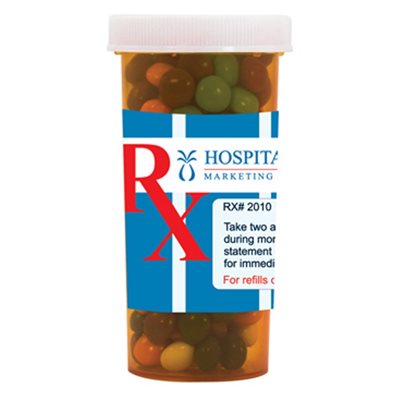 Large Pill Bottle Packed With Chocolate Beans
