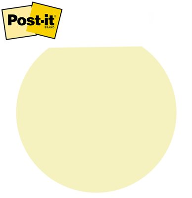 Large Post-it® Flat Top Circle Shaped Notes