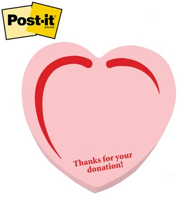 Large Post-it® Heart Shaped Notes