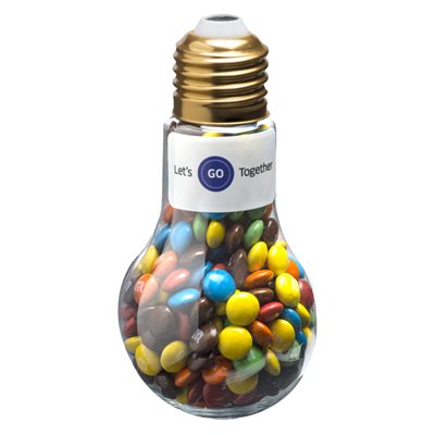 Light Bulb With 100gm Of M&Ms