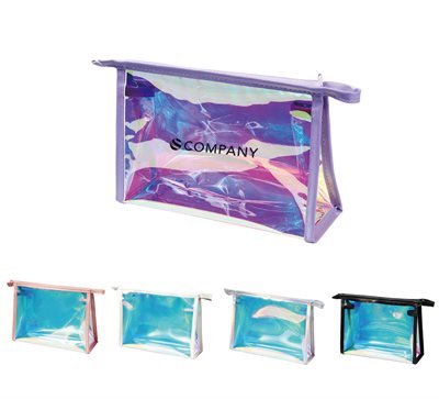 Marbella Holographic Transparent Cosmetic Bag