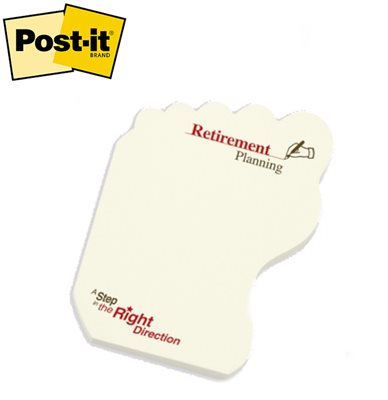 Medium Post-it® Left Foot Shaped Notes