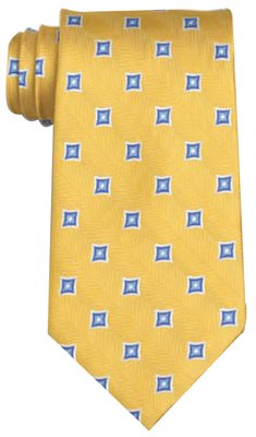 Mendoza Polyester Tie In Yellow