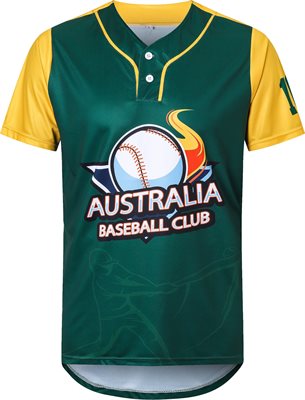 Men's Polyester 2 Button Baseball Jersey