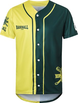 Men's Polyester Full-Button Baseball Jersey