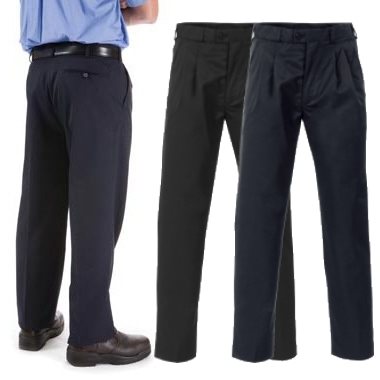 Mens Polyester Viscose Pleats Front Trousers