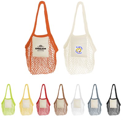 Mesh Cotton Grocery Tote