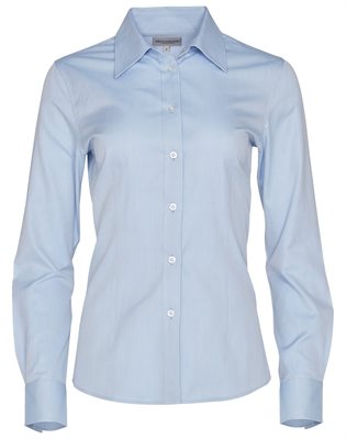 Metro Ladies Pinpoint Oxford Long Sleeve Shirt