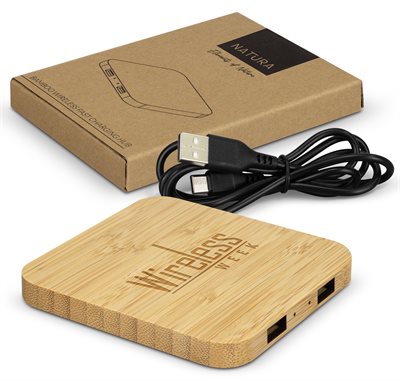 NATURA Bamboo Triple Charging Hub