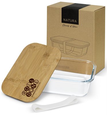 NATURA Push Lid Glass Lunch Box
