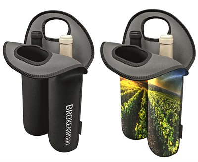 Neoprene Twin Wine Bottle Holder