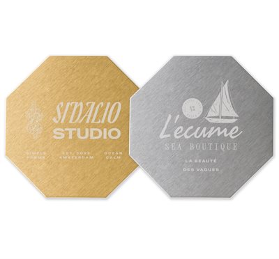 Octagonal Shaped Metal Coaster