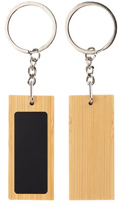 Orbit Rectangular Bamboo Keyring