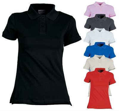 Pique Knit Fitted Cotton Spandex Polo