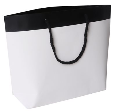 R1A Small Black And White Boutique Paper Bag