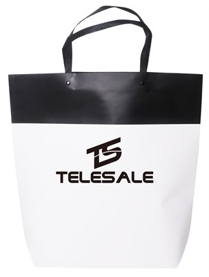 R1C Large Black And White Boutique Paper Bag