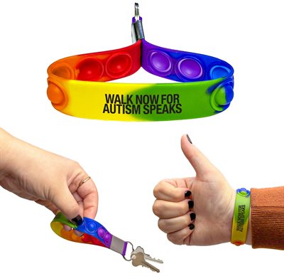 Rainbow Popper Keyring