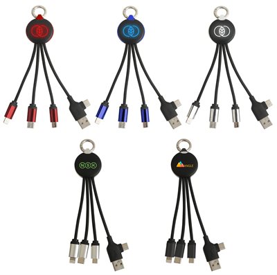Round Glow Multi Charging Cable