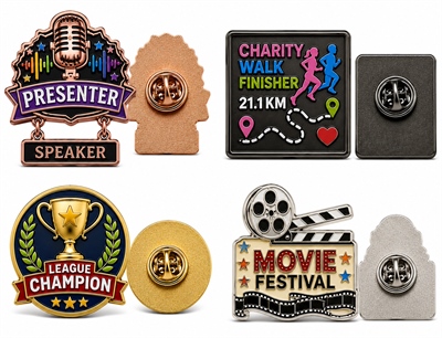 Shield Shaped Die Struck Lapel Pin