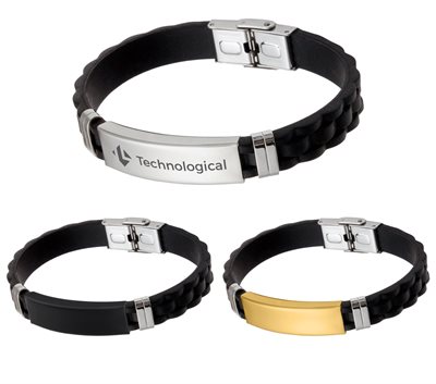 Silicone Textured Bracelet With Buckle Latch