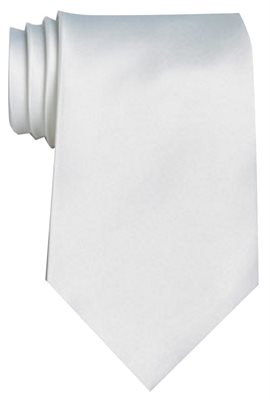 Silk Tie In White