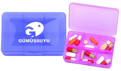 Six Compartment Plastic Pill Box