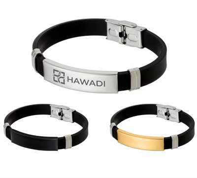 Skinny Silicone Bracelet With Needle Buckle